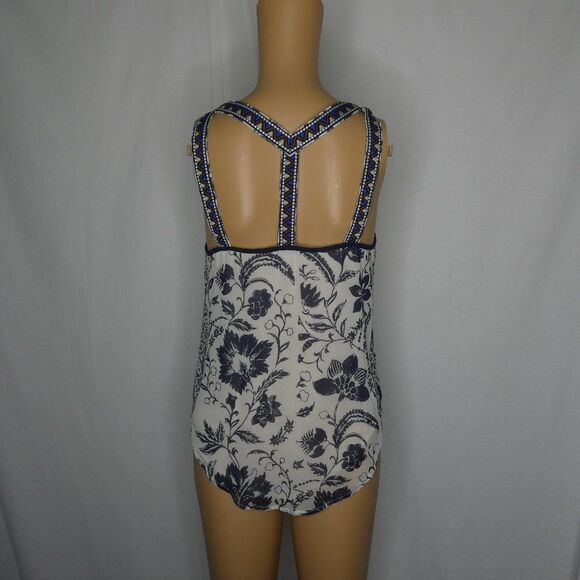 Lucky Brand Floral Embroidered Strap Tank Blouse - Picture 11 of 12